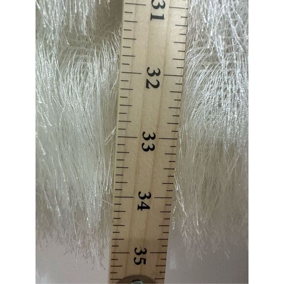 NWT Kaviar Gauche Twist Pulli Full Fringe Long Sleeve Mini Dress Women's 8US - Picture 8 of 13